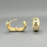 Estate 14K Y Gold 14.8mm Huggie Earrings