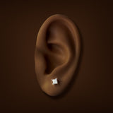 14K W Gold 0.50ctw F/VS1 Lab-Created Princess Cut Diamond Earrings