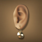 Estate Ippolita 18K Y Gold Mini Wavy Disc Drop Earrings