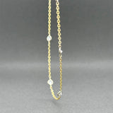 Estate 14K Y Gold 0.92ctw H-I/SI2-I1 Diamond By The Yard Necklace
