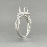 Estate 14K W Gold 0.60ctw Pear Shape Diamond Eng. Ring Mounting