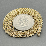 Estate 14K Y Gold 1.88mm 24” Rope Chain