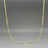 Estate 18K Y Gold 23.25” Station Necklace