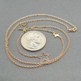 Estate 18K R Gold Star Lariat Necklace
