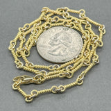 Estate 18K Y Gold 1.7mm 20” Bar Link Chain
