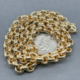 Estate 14K Y Gold 7.9mm 20.5” Rolo Chain
