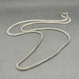 Estate 14K W Gold 2.1mm 18.75” Wheat Chain