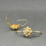 Estate 14K Y Gold 0.04ctw J/I2 Diamond Drop Earrings
