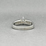 Estate 14K W Gold 0.50ctw G-H/SI1 Diamond Eng. Ring Semi-Mount