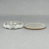 Estate Platinum 3.81ctw H-I/VS2-SI1 Diamond Eternity Ring