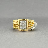 Estate 18K Y Gold 0.33ctw I/SI2-I2 Diamond Belt Ring