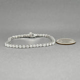Estate 14K W Gold 4.64ctw G-H/VS2-SI1 Diamond Tennis Bracelet