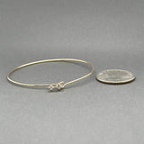 Estate 14K Y Gold 0.12ctw H/SI2 Diamond Bangle Bracelet