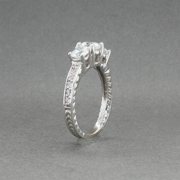 Estate 14K W Gold 1.47ctw H-J/I1-2 Diamond Eng. Ring