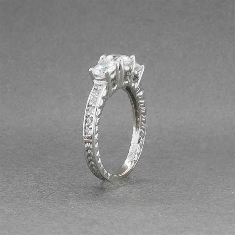 Estate 14K W Gold 1.47ctw H-J/I1-2 Diamond Eng. Ring