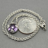 Estate Judith Ripka SS Amethyst Necklace