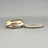 Estate Cartier 18K Tri-Color Gold Trinity Ring