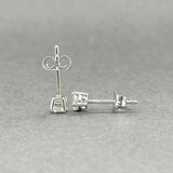 Estate 14K W Gold 0.28ctw Diamond Stud Earrings