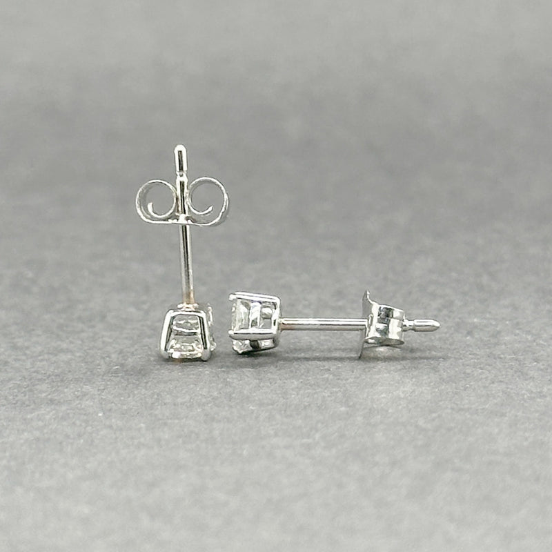 Estate 14K W Gold 0.28ctw Diamond Stud Earrings