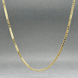 Estate 14K Y Gold 1.41mm 24.5” Box Chain