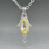 Estate Judith Ripka SS Quartz & CZ Pendant