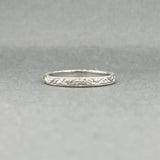 Estate 900 Platinum 2.32mm Engraved Ring