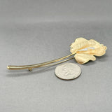 Estate 18K Y Gold 0.02ctw J/I1 Diamond Flower Pin