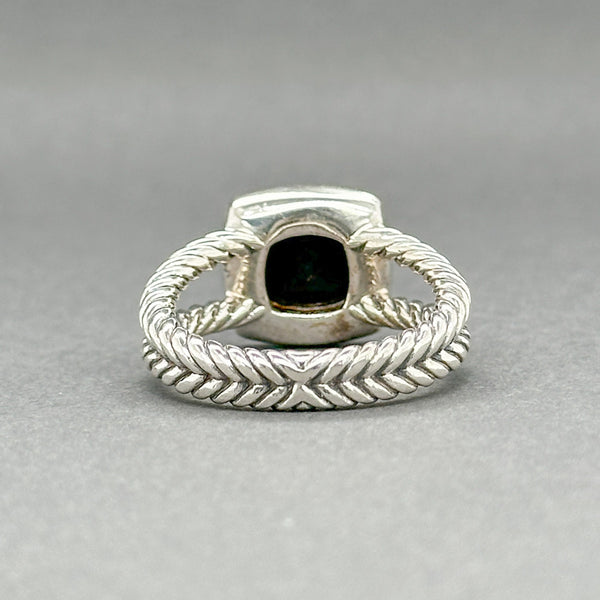 Estate David Yurman SS 1.15ct Onyx & 0.18ctw H-I/I1 Diamond Albion Ring