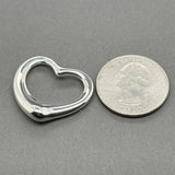 Estate Tiffany & Co. SS Peretti 27mm Open Heart Pendant