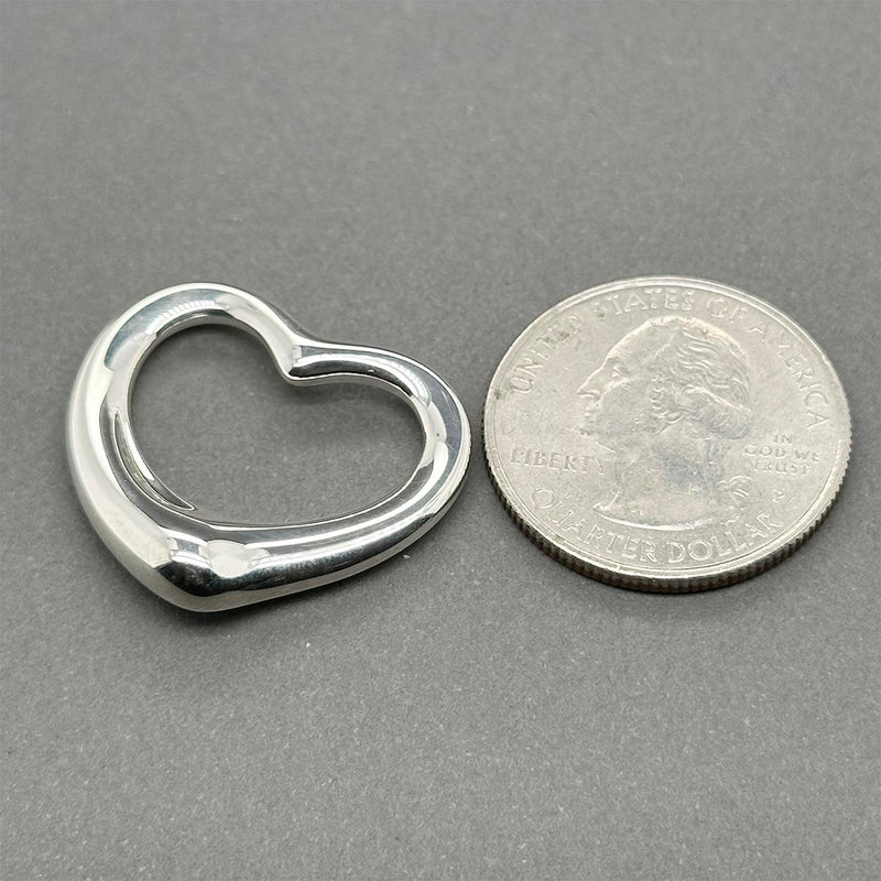 Estate Tiffany & Co. SS Peretti 27mm Open Heart Pendant