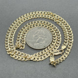 Estate 14K Y Gold 3.9mm 20.5” Concave Curb Link Chain