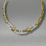 Estate 18K TT Gold 2.91ctw H-I/SI1-2 Diamond Necklace