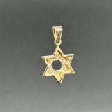 Estate 14K TT Gold 0.06ctw J/I3 Diamond Star of David Pendant