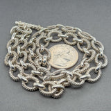 Estate SS Knurled 10.2mm 18.5” Cable Chain