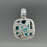 Estate David Yurman SS Turquoise & Diamond Albion Enhancer Pendant