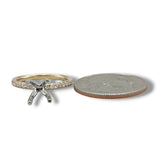 14K Y Gold 0.40ctw G/SI1 3/4 around Diamond Engagement Ring Mounting