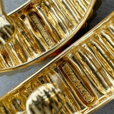 Estate Tiffany & Co. 18K Y Gold Vintage Ribbed Earrings