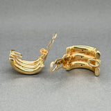 Estate 14K Y Gold Tube Clip On Earrings