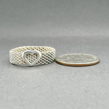 Estate Tiffany & Co. SS Heart Mesh Ring