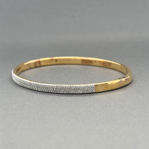 Estate Monica Vinader SS Essential Pave 0.32ctw Diamond Bangle