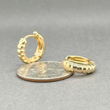 Estate 14K Y Gold 13.8mm Huggie Earrings