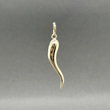 Estate 14K Y Gold 27.07mm Italian Horn Pendant