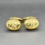 Estate 18K Y Gold Locket Cufflinks