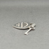 Estate Tiffany & Co. SS Heart & Key Pendant