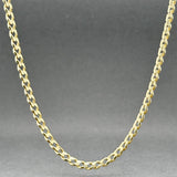 Estate 14K Y Gold 3.39mm 25.5” Curb Link Chain