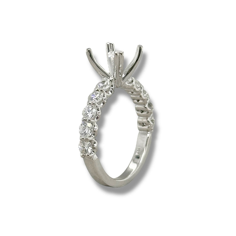 14K W Gold 0.92ctw  G/I1 Diamond Mounting