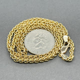 Estate 14K Y Gold 3.36mm 16.5” Wheat Chain