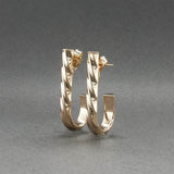 Estate 14K Y Gold J Hoop Earrings