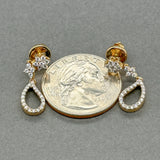 Estate 18K Y Gold 0.30ctw F-G/VS2-SI1 Diamond Drop Earrings