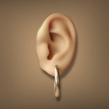 Estate 14K Y Gold 27.63mm Twisted Hoop Earrings